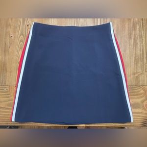 Banana Republic Navy Blue with Red and White Strip Mini Skirt. Size 4